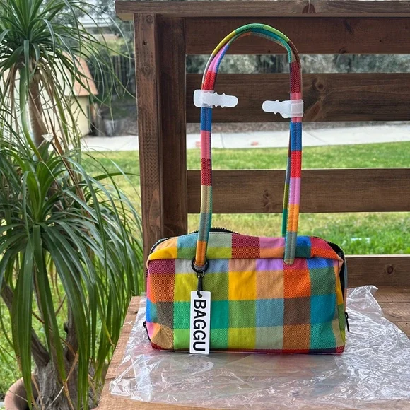 Baggu Madras Bowler Bag - Picture 5 of 5